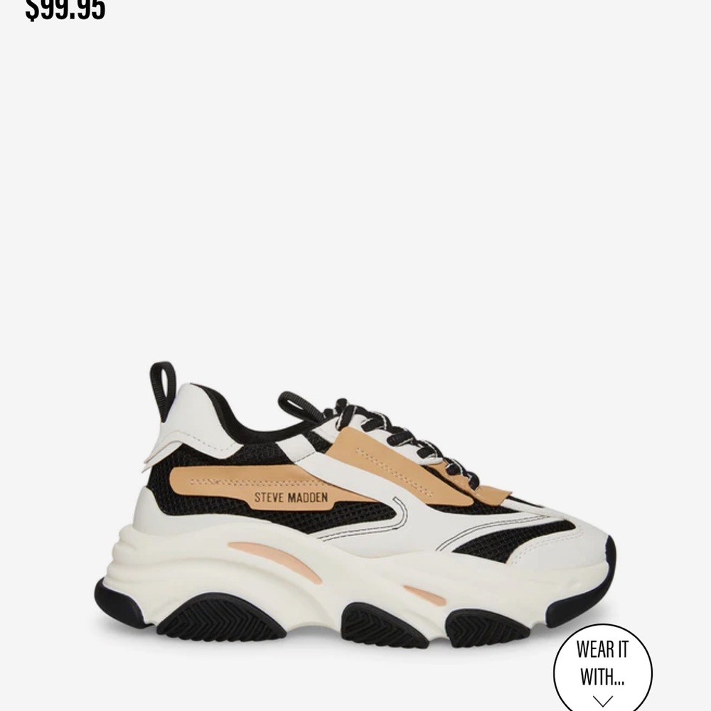 Steve Madden Possession Black/Tan Shoes